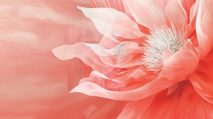 Abstract flowing fabric design in pink and white hues. Generated AI. - 766911495