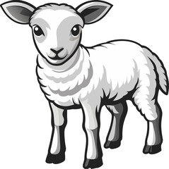 Osterlamm - Christliche Ostern - Vektor Art coloriert - für Powerpoint, Schule, Universität, Briefe