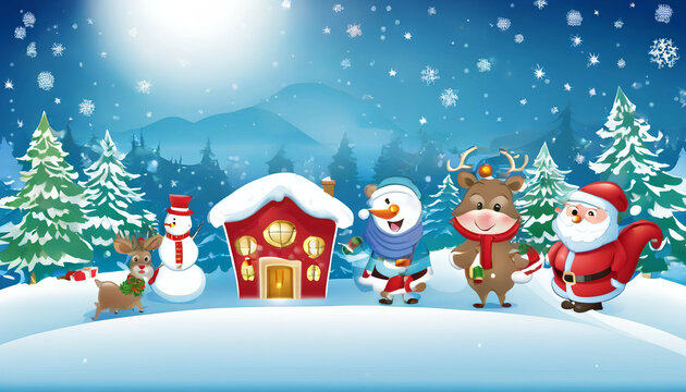 Background for greeting card for Christmas and New Year.