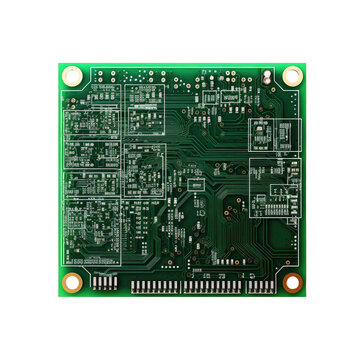 Circuit Board Isolated on Transparent or White Background