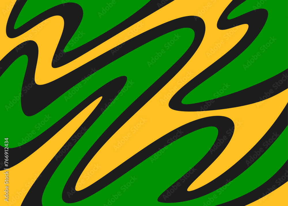 Poster abstract background with wavy curly lines pattern