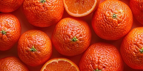 Organic Orange Fruit Texture Close-Up