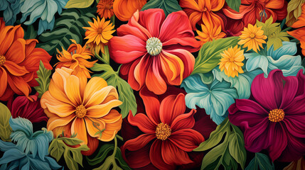 zinnias illustration, flower background, flower wallpaper, flower illustration