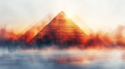 Watercolor illustration of Egypt - obrazy, fototapety, plakaty