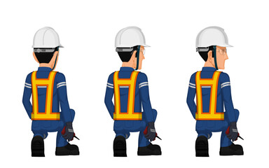 set of workers are looking beside themselves