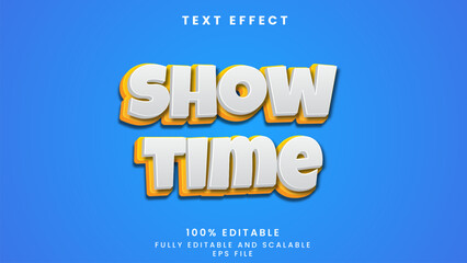 Show Time editable text effect	
