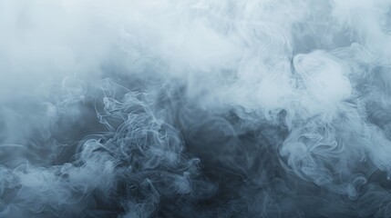Illustrate swirling smoke or mist in soft, diffused lighting, adding a sense of mystery and intrigue to advertising visuals. Light background, white or pastel color  - obrazy, fototapety, plakaty