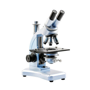 white microscope on transparent background