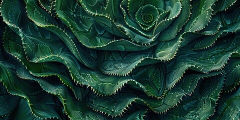 Lush Green Leaf Texture Close-up - obrazy, fototapety, plakaty
