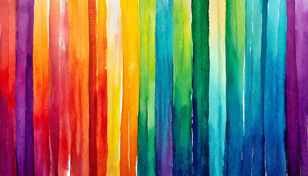 colorful stripes background. The stripes range in size and color, with vibrant shades of red, orange, yellow, green, blue, and indigo. Some of the stripes have imperfections adding natural appeal 