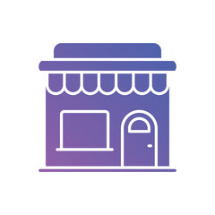 Gradient Color Shop vector icon