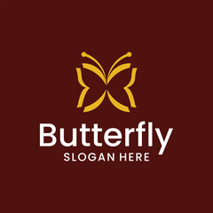 Vector butterfly beauty symbol collection logotype logo for luxury and elegant spa style business
