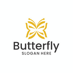 Vector butterfly beauty symbol collection logotype logo for luxury and elegant spa style business