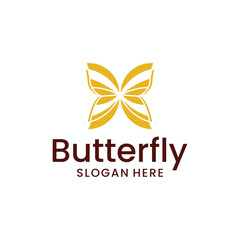 Vector butterfly beauty symbol collection logotype logo for luxury and elegant spa style business