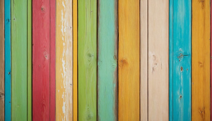 Multicolor wooden background with texture colorful background