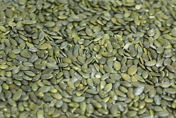 green organic pumpkin seeds texture