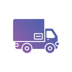 Gradient Color Delivery Truck vector icon