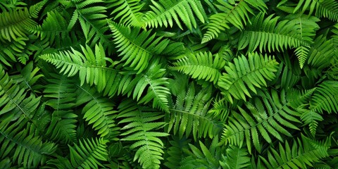 Fototapeta na wymiar Lush Green Fern Leaf Texture