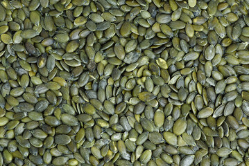 green organic pumpkin seeds texture