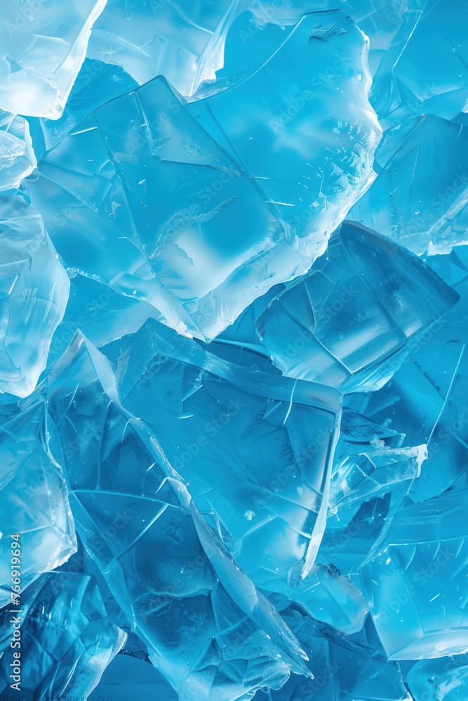 Poster closeup ice surface texture. background image. created with generative ai technology.