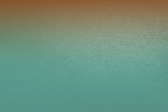 Teal tone or green two tone color gradation brown paint on environmental friendly blank cardboard box paper texture background with space minimal style