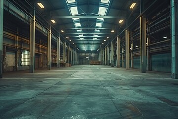 Empty warehouse or storehouse