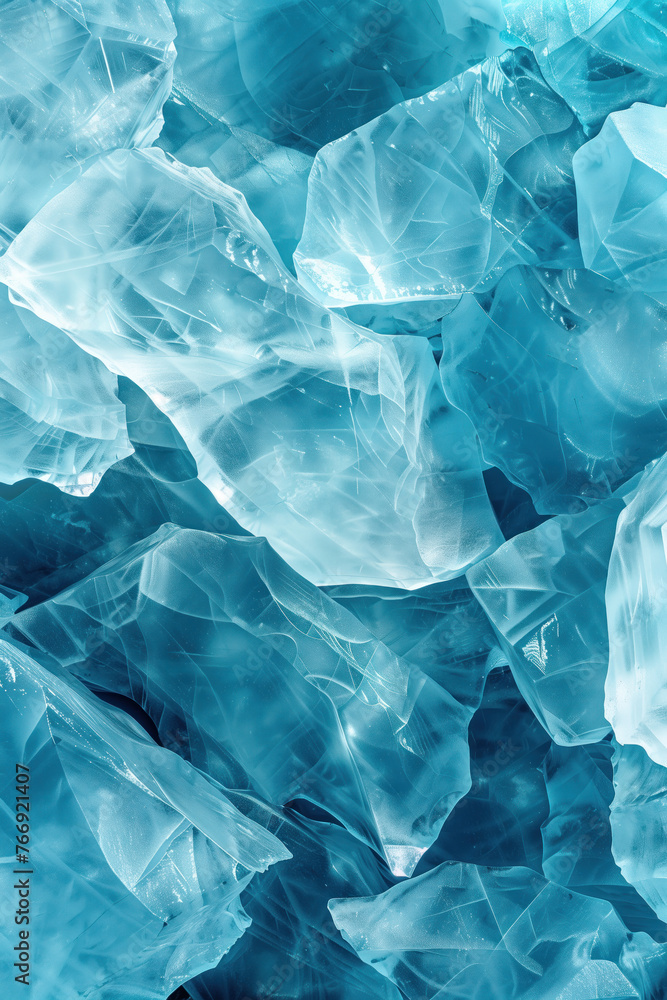 Poster closeup ice surface texture. background image. created with generative ai technology.