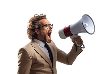 businessman with megaphone