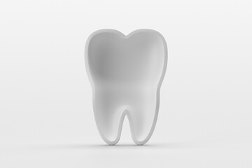 Inside of whitening tooth dental care isolated on dentistry 3d background with white teeth orthodontic healthy mouth medical treatment.