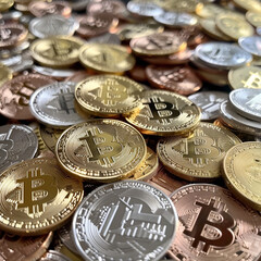 make an image of bitcoins