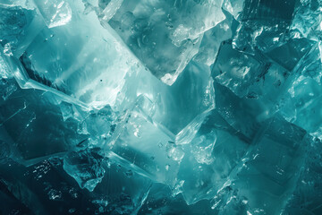 Fototapeta premium Closeup ice surface texture. Background image. Created with Generative AI technology.