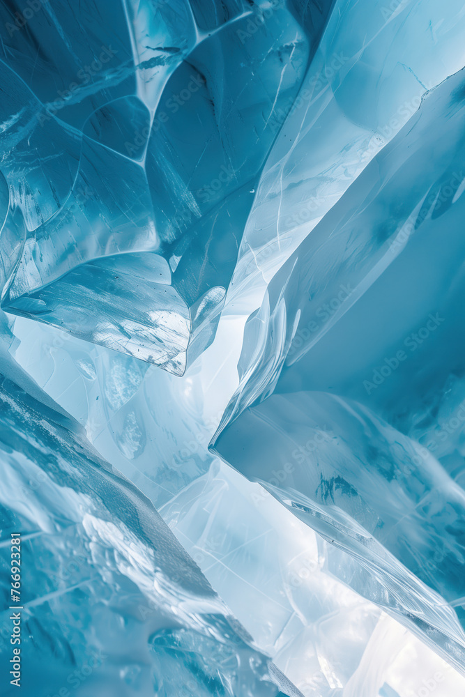 Poster closeup ice surface texture. background image. created with generative ai technology.