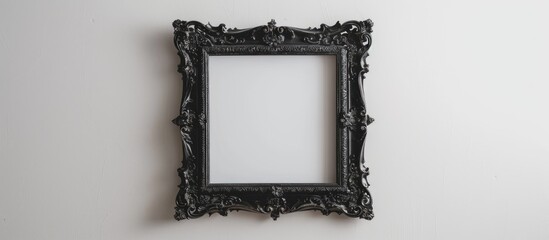 ornate frame hanging on the white wall