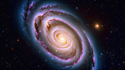 Spiral Galaxy By the Cloud 8