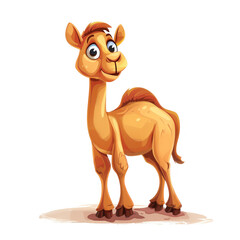 Cute Funny Cartoon Camel, Illustration for Children Book, Generative AI