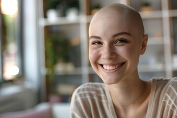 Happy cancer patient
