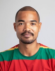 ID Photo: Mauritian Man in T-shirt for Passport 01