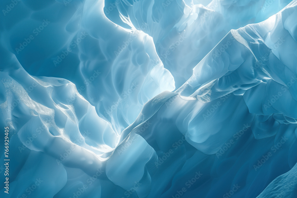 Poster closeup ice surface texture. background image. created with generative ai technology.