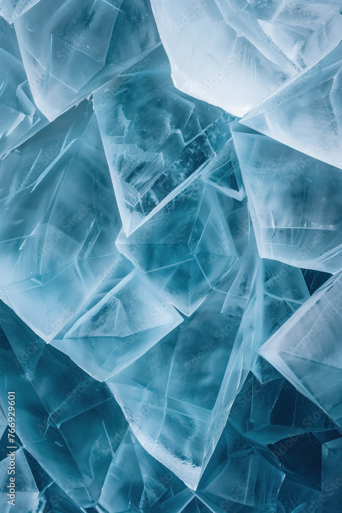 Poster closeup ice surface texture. background image. created with generative ai technology.