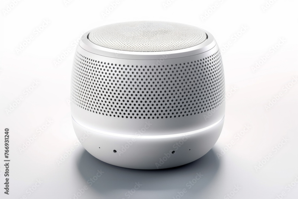 Poster smart speaker. background with selective focus and copy space
