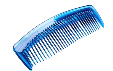 Cobalt Plastic Comb isolated on transparent Background
