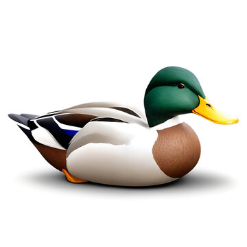 duck (drake) on a transparent background