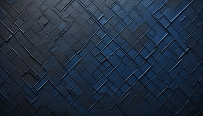 Background image of texture plaster on the wall in dark blue black tones in grunge style.
