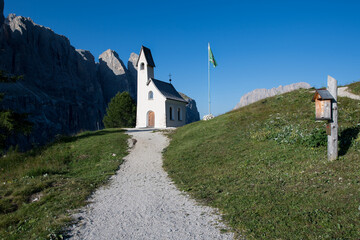 small mountain chapel in the Alps of Austria