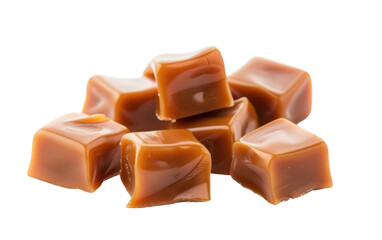 Caramel Delight: The Brown Candy Treat isolated on transparent Background