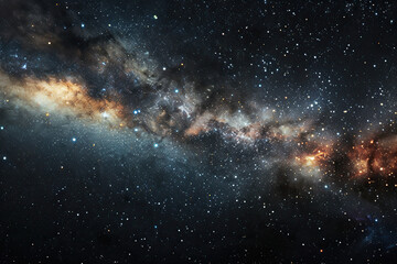 Generative ai on theme of beautiful starfall in sky, bright meteorites glow in atmosphere