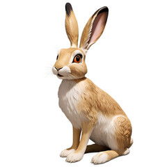 a hare on a transparent background