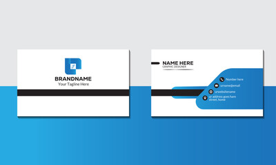 Clean professional business card template, and visiting card.