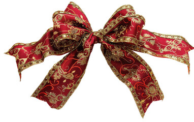 Festive Bow isolated on transparent Background