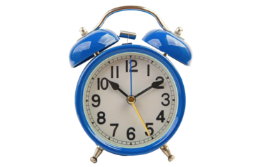 Timeless Navy Alarm Clock isolated on transparent Background